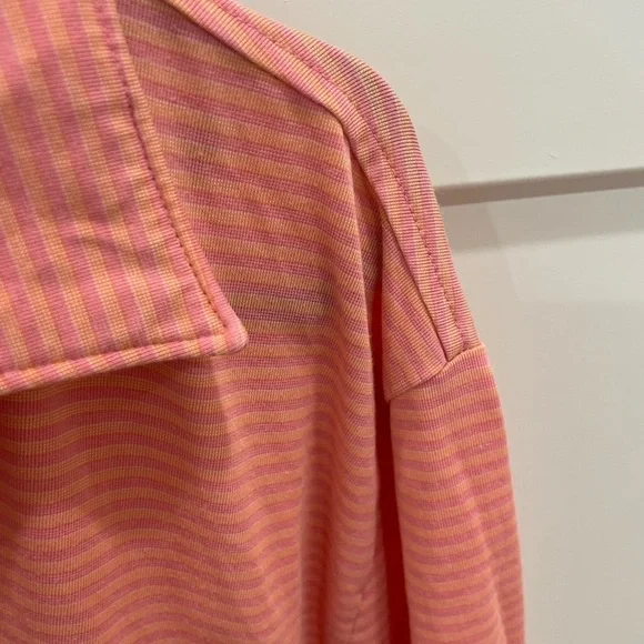 Criquet Men's Coral Striped Shirt - Picture 4 of 11